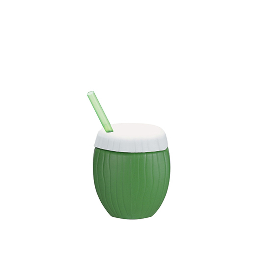 COPO COCO VERDE C/ CANUDO 0,6 L