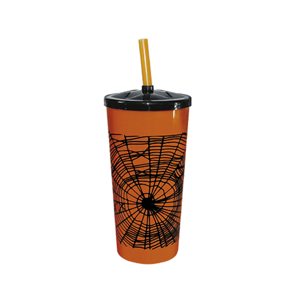 COPO CAN.0,6 L Halloween ARANHA LARANJA