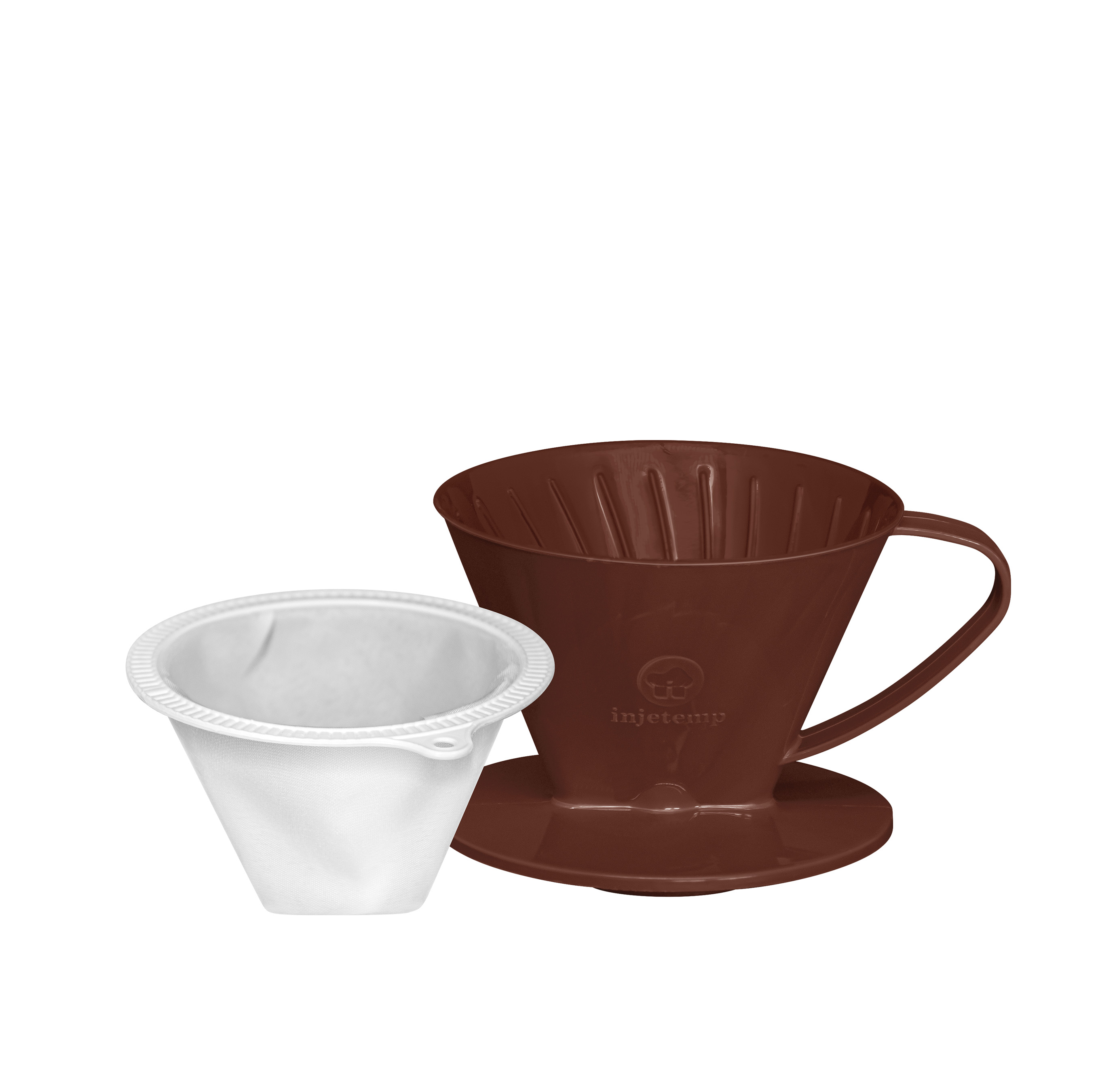 CONJUNTO CAFÉ 2 PEÇAS ALICE (1 PORTA FILTRO 100 + FILTRO 100)