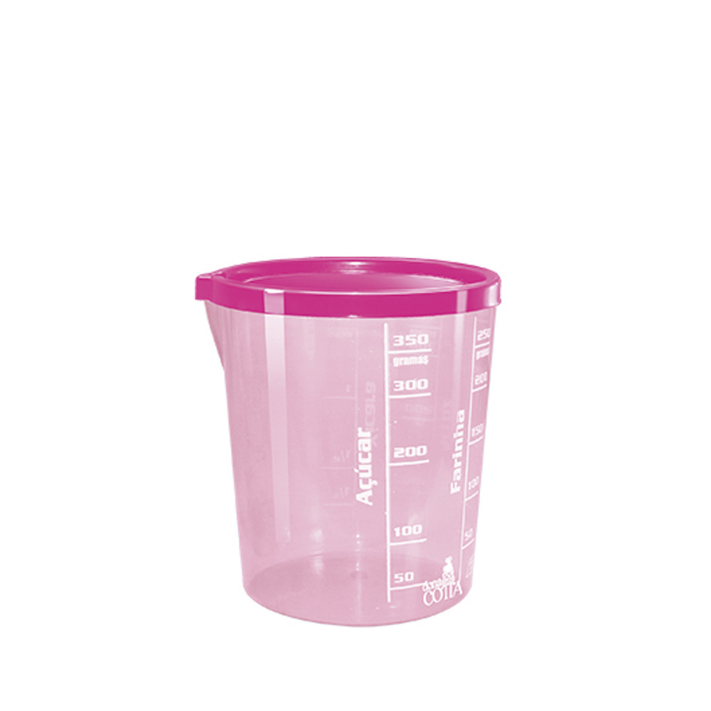 MEDIDOR C/TAMPA 400 ML ROSA(DONA COTTA)